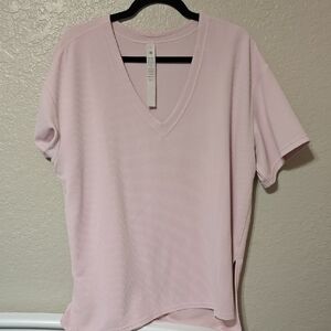 Lululemon Athletica Light Pink V-Neck Tee